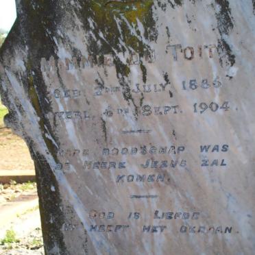 TOIT Mimmie, du 1886-1904
