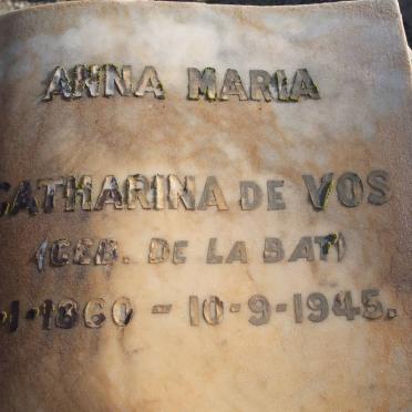 VOS Anna Maria Catharina, de nee DE LA BAT 1860-1945
