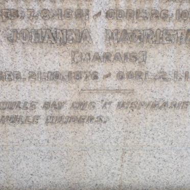 VILJOEN Hercules Stephanus 1881-1918 &amp; Johanna Magrietha MARAIS 1876-1949