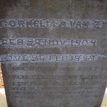 ZYL Cornelia A., van 1909-1927