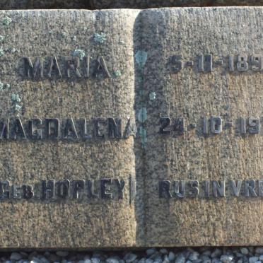 ? Maria Magdalena nee HOPLEY 1895-1974