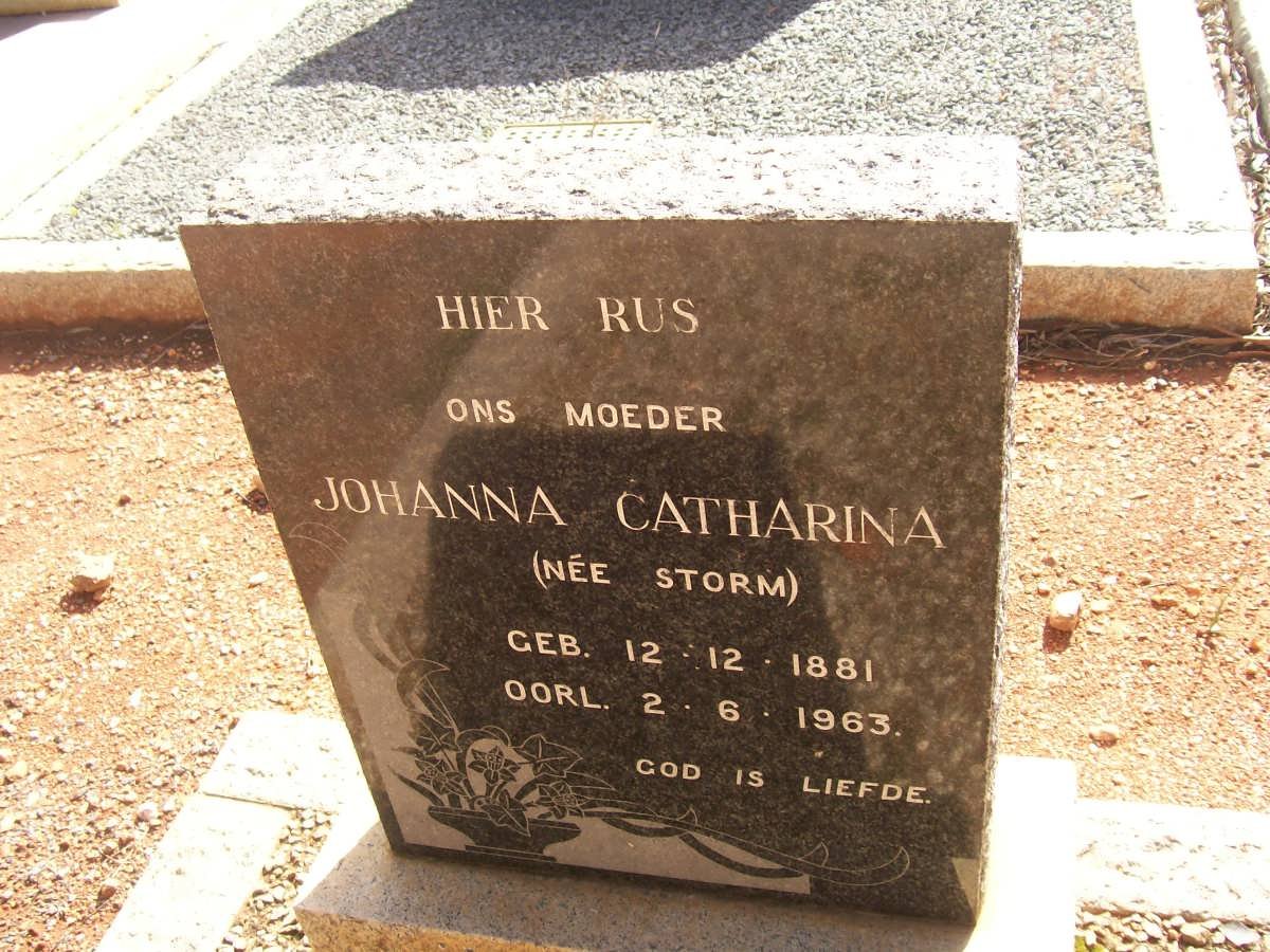 ? Johanna Catharina nee STORM 1881-1963