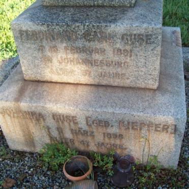 GUSE Ferdinand Carl -1891 &amp; Johanna KIEFER -1898