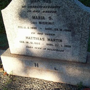 SCHWELLA Matthias Martin 1885-1959 &amp; Maria S. NIGRINI 1890-1949