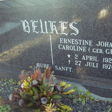 BEUKES Ernestine Johanna Caroline nee GUSE 1923-1970