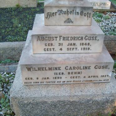 GUSE August Friedrich 1848-1919 &amp; Wilhelmine Caroline BEHM 1850-1927