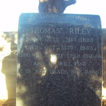 RILEY Thomas 1893-1953