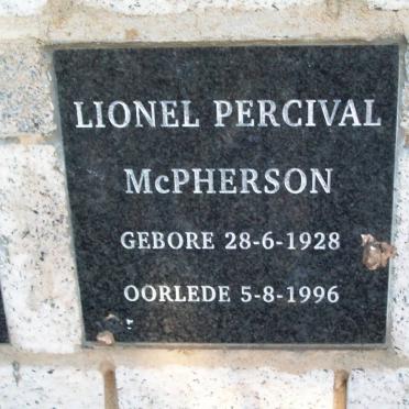 McPHERSON Lionel Percival 1928-1996