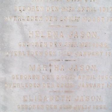 JASON Helena 1856-1899 :: JASON Martha 1860-1890 :: JASON Elizabeth 1862-