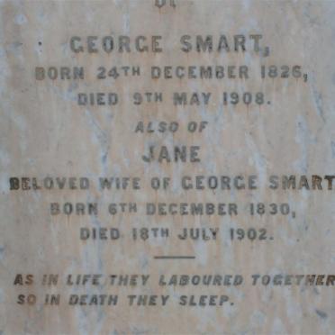 SMART George 1826-1908 &amp; Jane 1830-1902