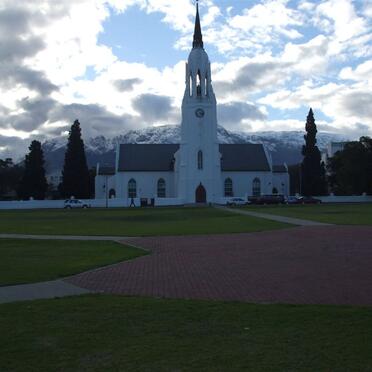 1.  Dutch Reformed Church with thick snow in the back ground