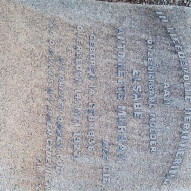 MURRAY Elsabe Antonette nee GIE 1836-1922
