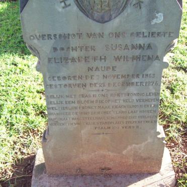NAUDE Susanna Elizabeth Wilhelmina 1863-1876