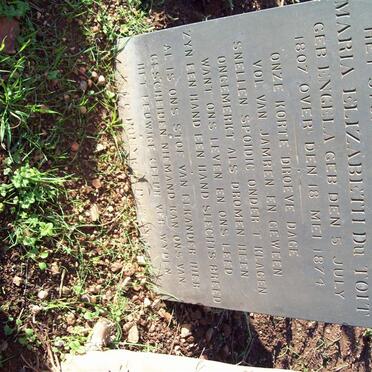 TOIT Maria Elizabeth nee ENGELA 1807-1874 :: LE ROUX J.E. nee DU TOIT_1