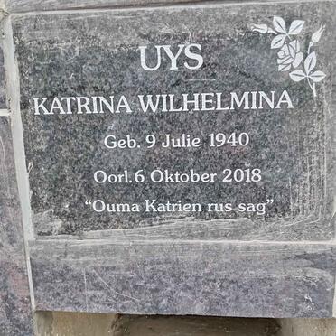 UYS Katrina Wilhelmina 1940-2018