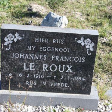 ROUX Johannes Francois, le 1916-1984