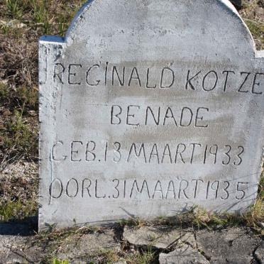 BENADE Reginald Kotze 1933-1935