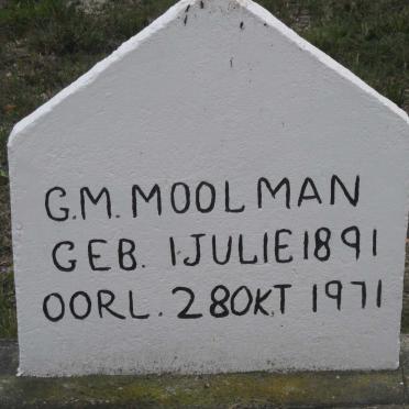 MOOLMAN G.M. 1891-1971