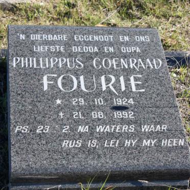 FOURIE Phillippus Coenraad 1924-1992