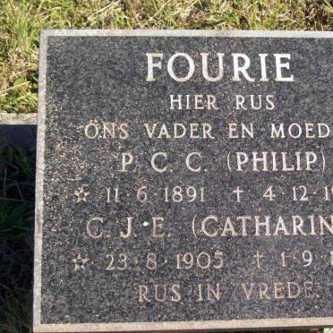 FOURIE P.C.C. 1891-1964 &amp; C.J.E. 1905-1960