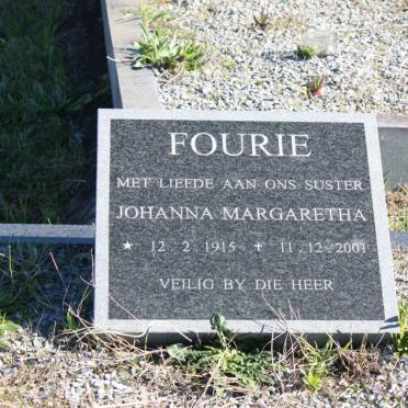 FOURIE Johanna Margaretha 1915-2001