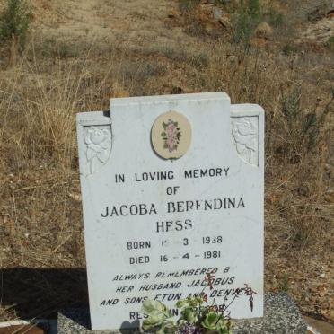 HESS Jacoba Berendina 1938-1981