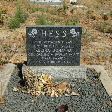 HESS Regina Johanna 1915-1977