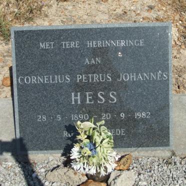 HESS Cornelius Petrus Johannes 1890-1982