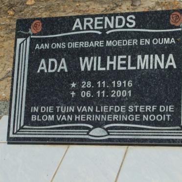 ARENDS Ada Wilhelmina 1916-2001