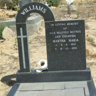 WILLIAMS Martha Maria 1947-1992