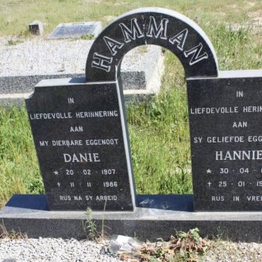 HAMMAN Danie 1907-1986 &amp; Hannie 1911-1996