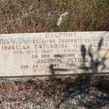 DELPORT Jacobus Petrus 1895-1962 &amp; Isabella Catharina BEHRENS 1907-1955