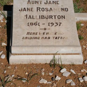 HALLIBURTON Jane Rosamund 1861-1937