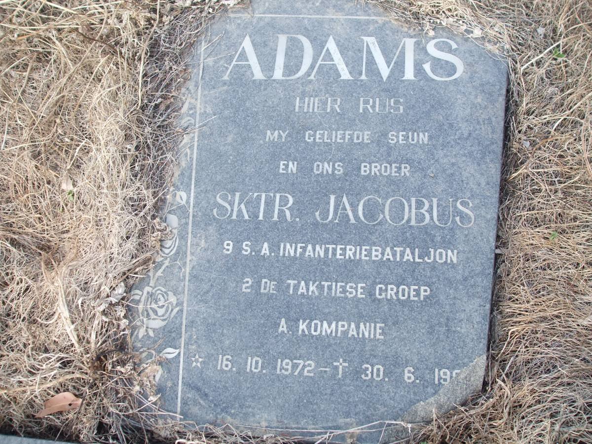 ADAMS Jacobus 1972-1992