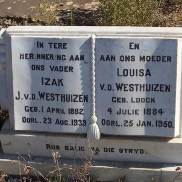 WESTHUIZEN Izak J., v.d. 1882-1939 &amp; Louisa LOOCK 1884-1950