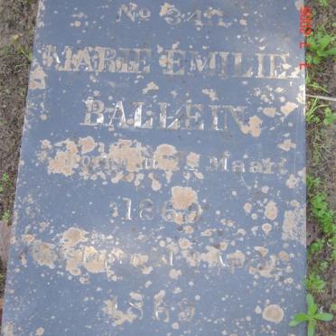 BALLEIN Marie Emilie 1869-1869