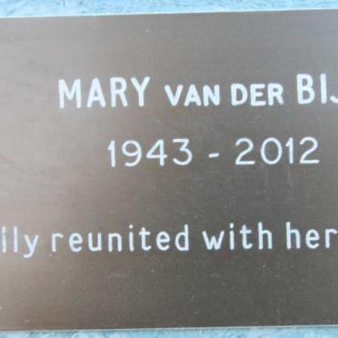 BIJL Mary, van der 1943-2012