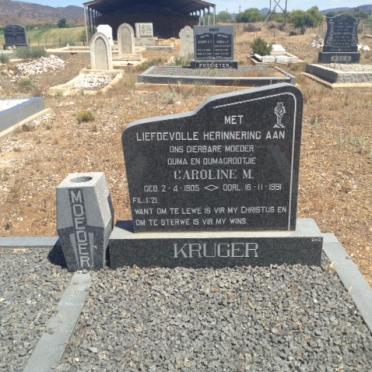 KRUGER Caroline M. 1905-1991