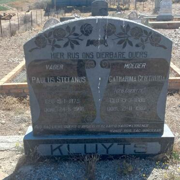 KLUYTS Paulus Stefanus 1875-1966 & Catharina Gertruida COERTZE 1880-1967