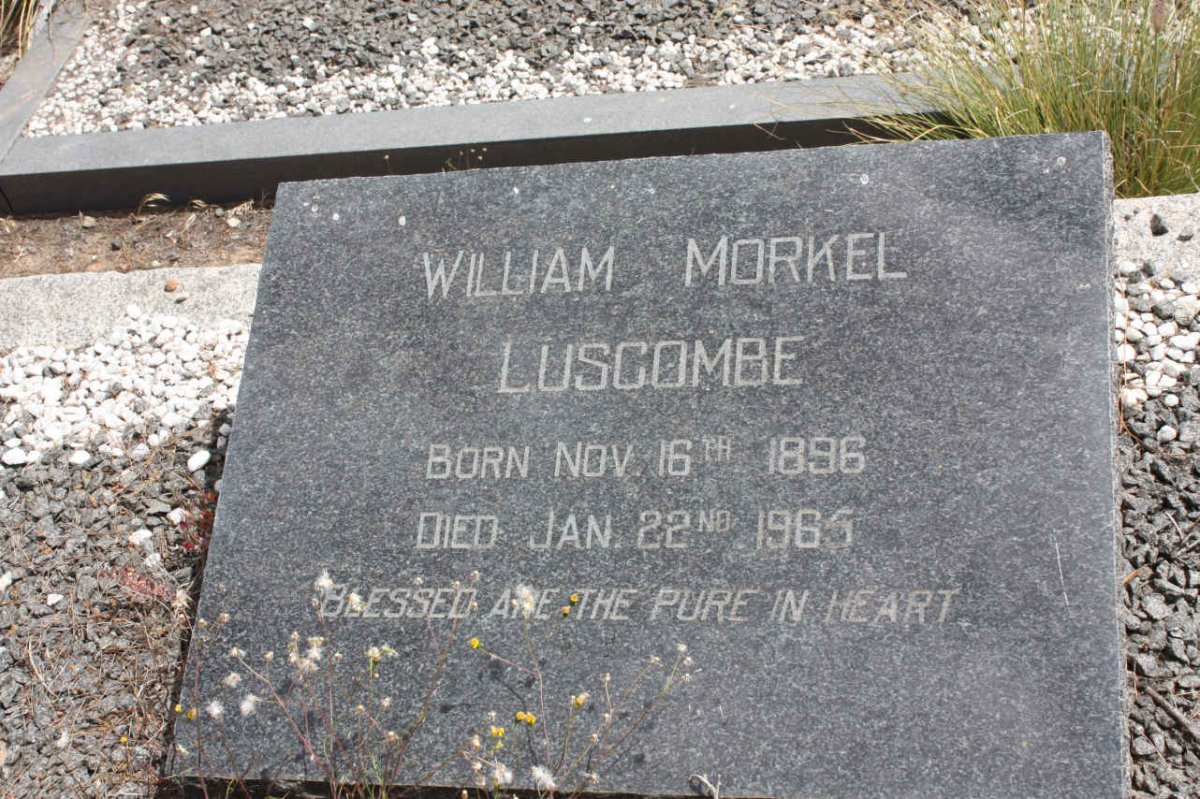 LUSCOMBE William Morkel 1896-1965