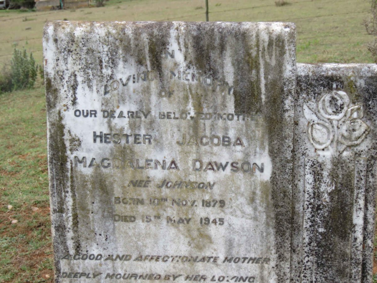 DAWSON Hester Jacoba Magdalena nee JOHNSON 1879-1945