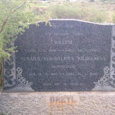 BREYL Willem 1858-1940 &amp; Susara Magdalena Wilhelmina OOSTHUIZEN 1860-1946