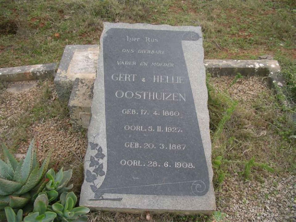 OOSTHUIZEN Gert 1860-1927 &amp; Hellie 1867-1908