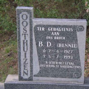 OOSTHUIZEN B.D. 1927-1993