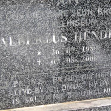 WET Albertus Hendrik, de 1989-2008