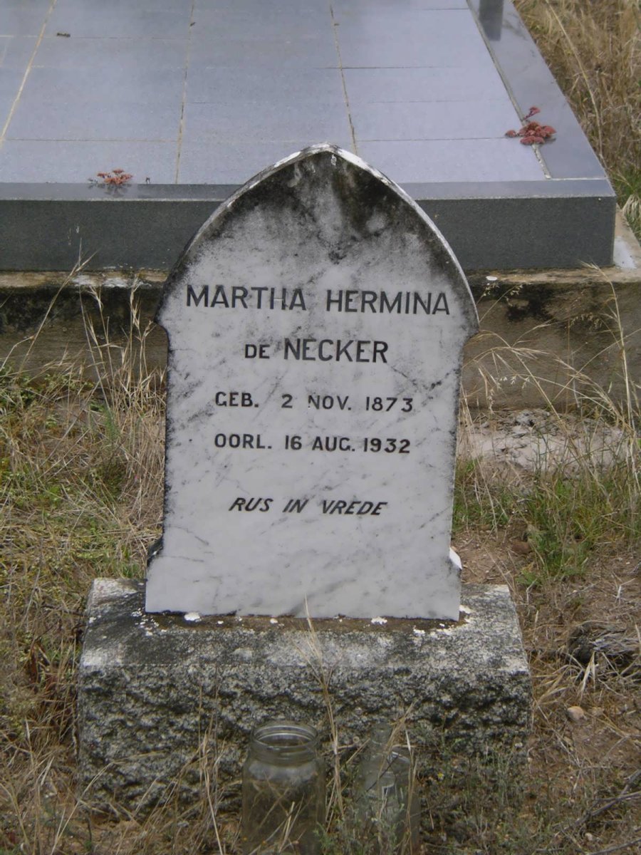 NECKER Martha Hermina, de 1873-1932