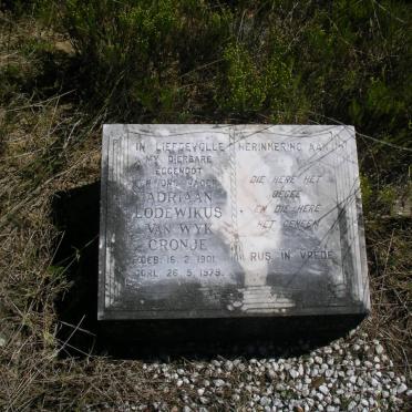 CRONJE Adriaan Lodewikus Van Wyk 1901-1979
