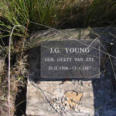 YOUNG J.G. nee VAN ZYL 1906-1987