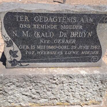 BRUYN N.M., de nee GERBER 1880-1962