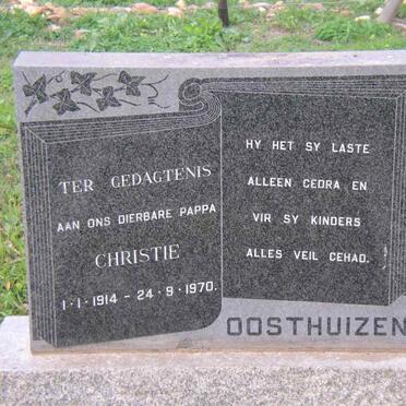 OOSTHUIZEN Christie 1914-1970